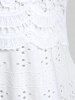 Plus Size Broderie Anglaise Lace Panel Top -  
