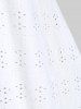 T-shirt Broderie Anglaise Panneau en Dentelle de Grande Taille - Blanc 