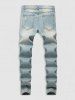 Faded Ripped Casual Pockets Jeans -  
