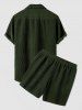 Corduroy Casual Shirt and Shorts Set -  