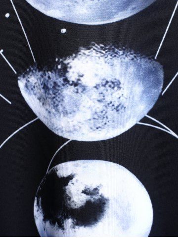 Plus Size Galaxy Print Crisscross A Line Sleeveless Casual Dress