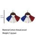 USA Independence Day Tassels Bohemian Dangle Earrings -  