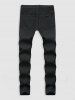 Casual Ripped Button Zipper Jeans -  