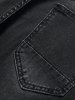 Destroyed Straight Leg Denim Pants -  