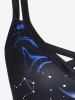 Plus Size Galaxy Print Crisscross A Line Sleeveless Casual Dress -  