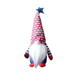 USA Independence Day Stripe and Star Faceless Doll - MULTI