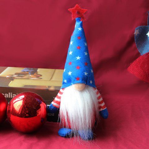 USA Independence Day Stripe and Star Faceless Doll
