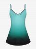 Plus Size 3D Glitter Sparkles Skull Printed Tank Top -  