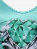 Plus Size 3D Glitter Sparkles Skull Printed Tank Top -  