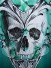 Plus Size 3D Glitter Sparkles Skull Printed Tank Top -  