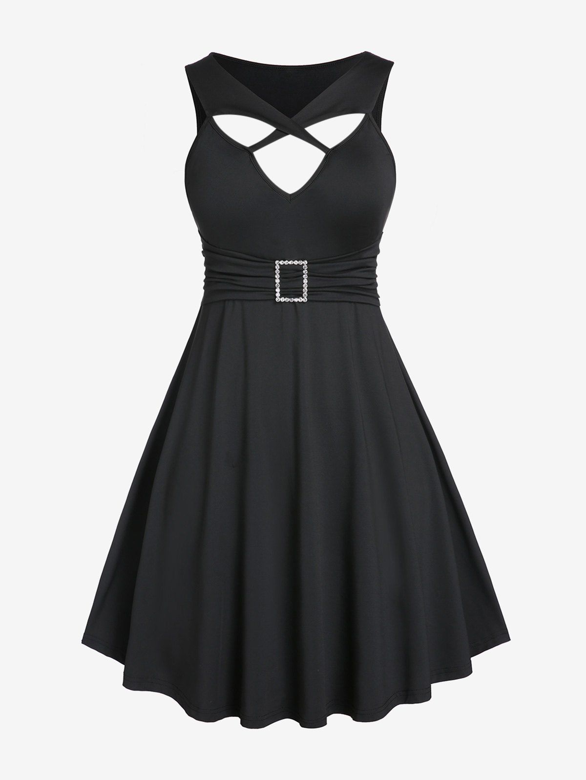 Outfit Plus Size & Curve Cutout High Waisted A Line Sleeveless Dress  