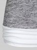 Plus Size Ruched Colorblock Tank Top -  