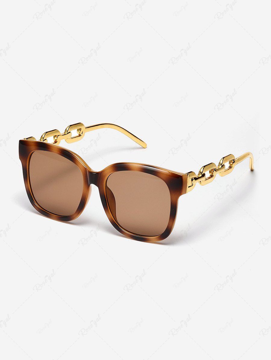 Store Hollow Out Metal Leg Square Sunglasses  