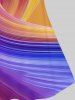 Plus Size Psychedelic Swirl Printed Tank Top -  
