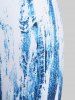 Legging Corsaire à Imprimé 3D Jean en Deux Couleurs de Grande Taille - Bleu profond S | US 8