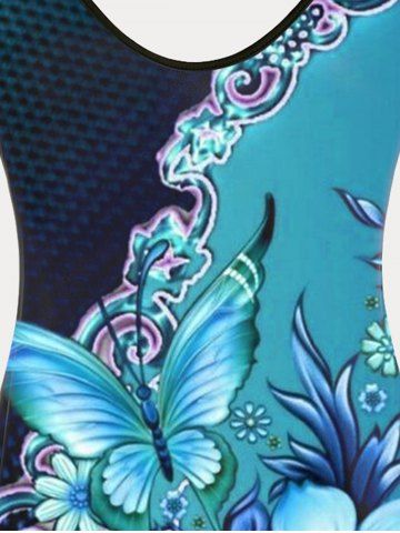 Plus Siz 3D Flower Printed Cami Top