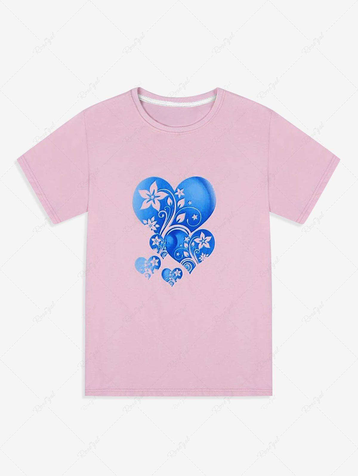 Outfits Unisex Heart Flower Print Tee  