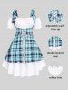 Plus Size & Curve Cold Shoulder Plaid Corset 2 in 1 Dress -  