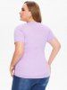Plus Size Crochet Tank Top and O Ring Tee -  