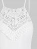 Plus Size Crochet Tank Top and O Ring Tee -  