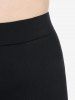 Plus Size Lace Panel Pull On Capri Pants -  