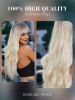 Perruque Synthétique Longue Ondulée à Air Frange - Blonde Ensemble de 1 Pièce 26 pouces