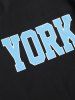 T-shirt Décontracté Unisexe à Imprimé Lettre NEW YORK - Noir 3XL