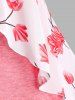 Ensemble de Haut Fleur Panneau en Dentelle Transparente et de Haut à Bretelle - Rose clair 5x | US 30-32