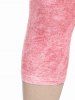 Legging Corsaire à Imprimé 3D Jean Fleuri de Grande Taille - Rose clair M | US 10