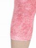 Legging Corsaire à Imprimé 3D Jean Fleuri de Grande Taille - Rose Léger  5x | US 30-32