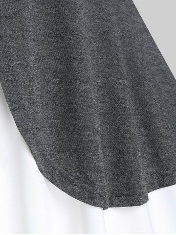 Plus Size Chains Two Tone Backless Tank Top