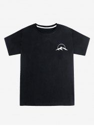 T-shirt Simple Unisexe à Manches Courtes - Noir 2XL
