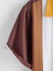 Camp Collar Colorblock Shirt -  