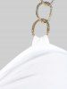 Plus Size Chains Two Tone Backless Tank Top -  