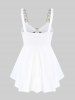 Plus Size Chains Two Tone Backless Tank Top -  