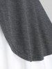Plus Size Chains Two Tone Backless Tank Top -  