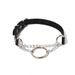 Gothic PU Leather Chain Adjustable Round Choker -  