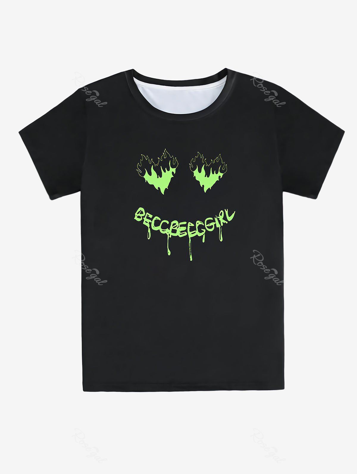 Outfit Unisex Heart Letter Print Graphic Tee  