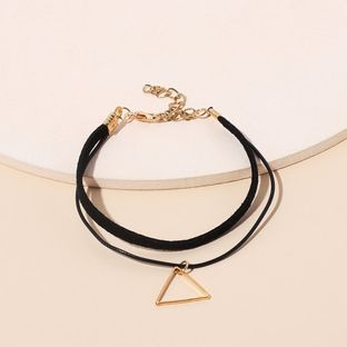 Layered Triangle Velvet Bracelet