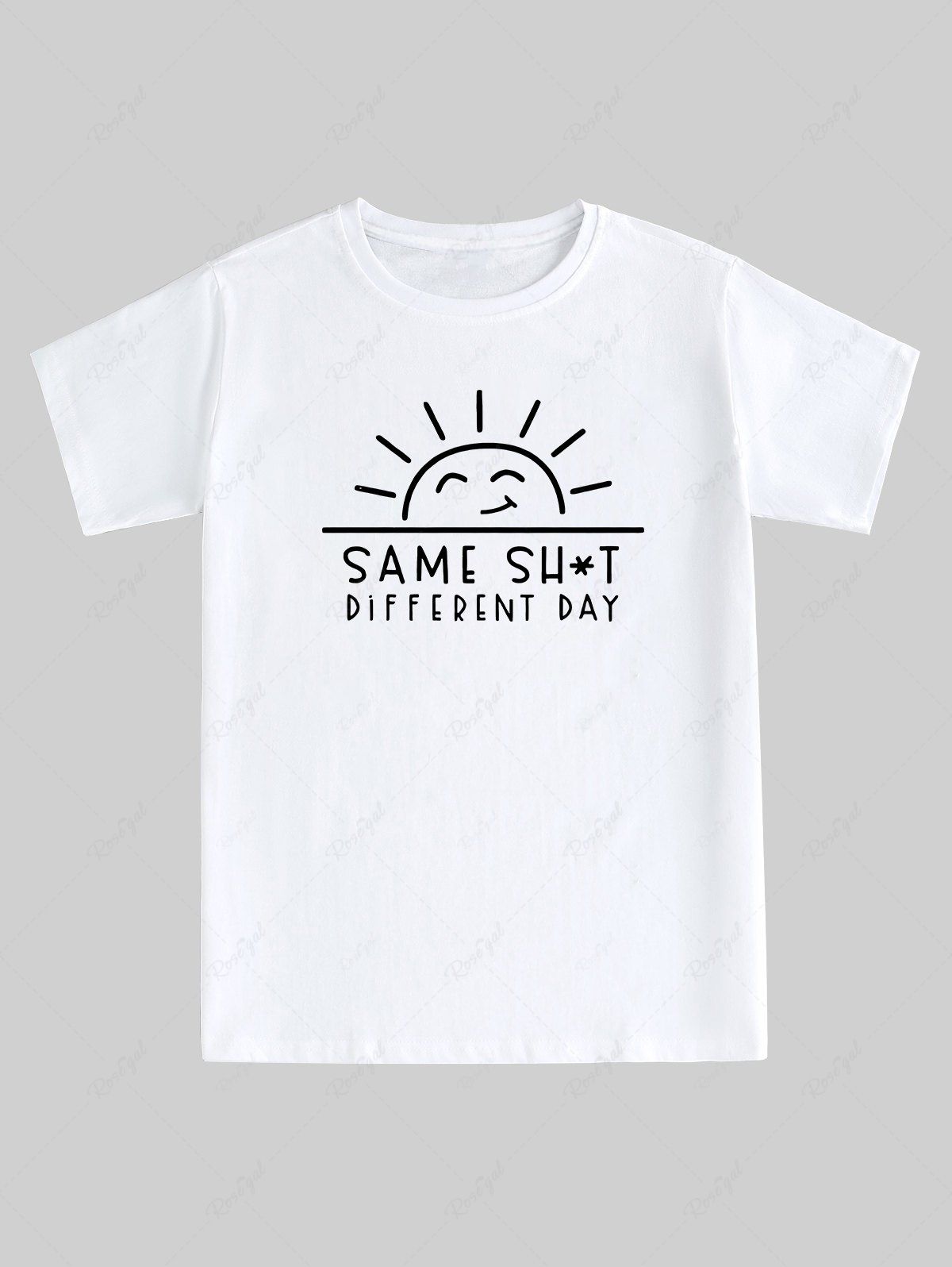 Outfits Sun Letter Print Unisex Graphic Tee  