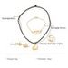 Heart Pendant Necklace Ring and Earrings Set -  