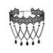 Vintage Gothic Chain Lace Pendant Choker Necklace -  