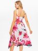 Flower Print Asymmetrical Sundress -  