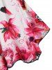 Flower Print Asymmetrical Sundress -  