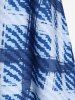 Plus Size Lace Panel Plaid Tank Top -  