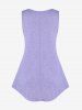 Plus Size Lace Crochet Trim Cutout Crisscross Tank Top -  