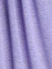 Débardeur Découpé Croisé Ourlet Au Crochet en Dentelle de Grande Taille - Violet clair 3x | US 22-24