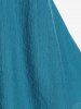 Plus Size Two Tone Lace Panel Strappy Textured Tunic Top -  