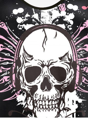 Plus Size Skull Fire Print Gothic Tank Top (Adjustable Straps)