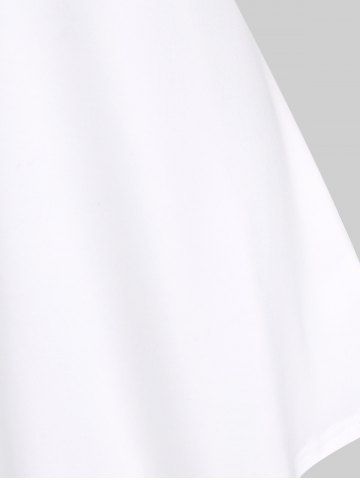 Plus Size Colorblock Floral Print Tee